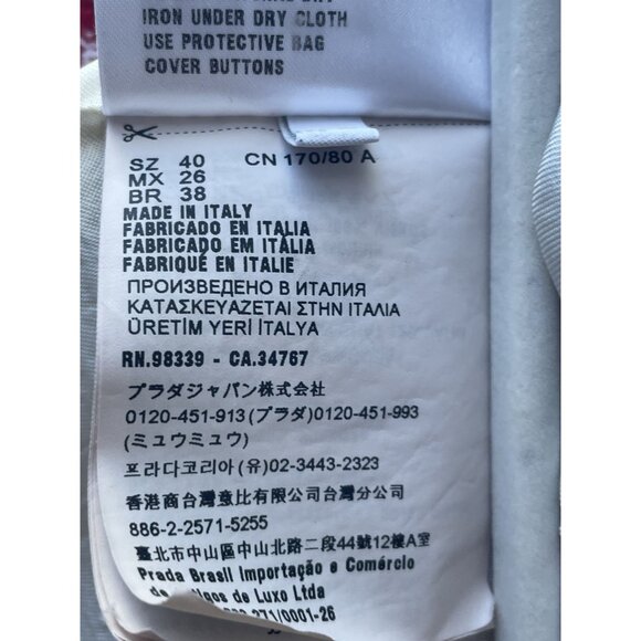 Miu Miu Red & White Checkered Button-Up Jacket With Pockets Made In Italy Wool B - Picture 8 of 9